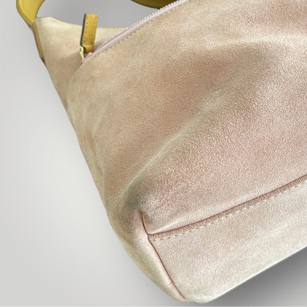 Vintage Gucci Blush Pink Suede Shoulder Bag - Picture 9 of 12
